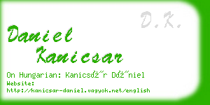 daniel kanicsar business card